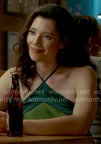 Violet’s green halter top on Chicago Fire Violet’s green halter top on Chicago Fire