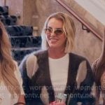 Whitney's brown argyle knit cardigan on The Real Housewives of Salt Lake City Whitney's brown argyle knit cardigan on The Real Housewives of Salt Lake City
