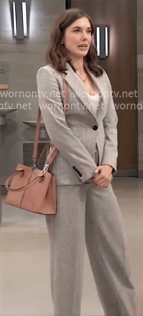 Willow's herringbone suit on General Hospital