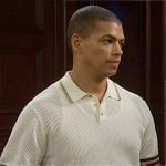 Zende's knit polo shirt on The Bold and the Beautiful